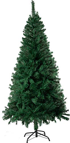 amazing seasons 6 ft. christmas tree | green branches with sturdy metal base | unlit artifical pine, au it6 600 grn