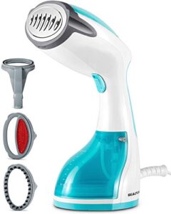 beautural steamer for clothes, portable handheld garment fabric wrinkles remover, 30 second fast heat up, auto off, large detachable water tank