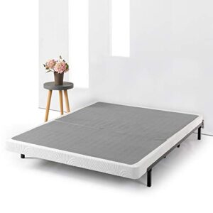 best price mattress low profile bi fold heavy duty box spring/folding mattress foundation/no assembly required 4 inch black, twin