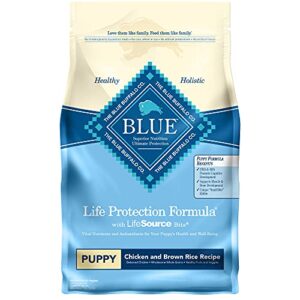 blue buffalo life protection formula natural puppy dry dog food, chicken and brown rice 6 lb