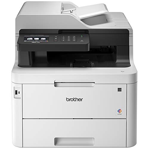 brother mfc l3770cdw compact wireless digital color all in one printer with nfc, 3.7” color touchscreen, automatic document feeder, wireless and duplex printing and scanning