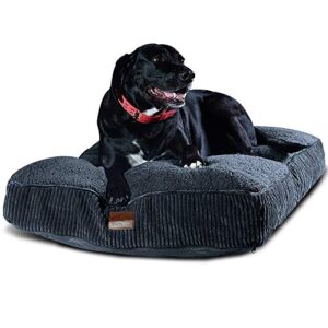 floppy dawg extra large dog bed with removable, machine washable cover and waterproof liner. classic pillow stuffed with orthopedic memory foam blend. made for big dogs up to 100 pounds or more.