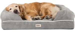 friends forever orthopedic dog bed lounge sofa removable cover 100% suede mattress memory foam with bolster rim premium prestige edition