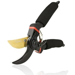 gonicc 8" professional premium titanium bypass pruning shears (gpps 1003), hand pruners, garden clippers.