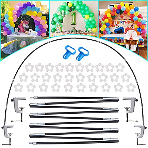 heymate table balloon arch kit 13ft adjustable and reusable balloon arch stand set with superior glass fiber poles for baby shower wedding birthday party decorations