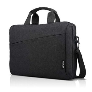 lenovo laptop shoulder bag t210, 15.6 inch laptop or tablet, sleek, durable and water repellent fabric, lightweight toploader, business casual or school, gx40q17229, black