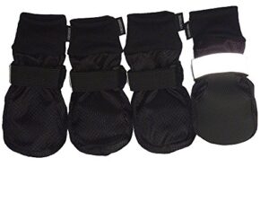 lonsuneer paw protector dog boots soft sole nonslip and reflective set of 4