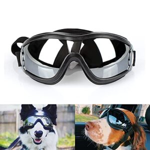 namsan dog goggles uv protection dog sunglasses medium to large dogs eyewear for wind, dust, snow protection, adjustable elastic straps pet glasses