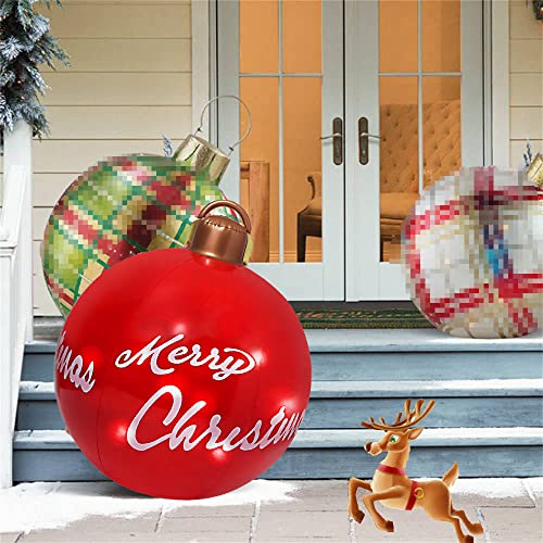 outdoor christmas decorations yard extra large 23.6inch inflatable decorated ball