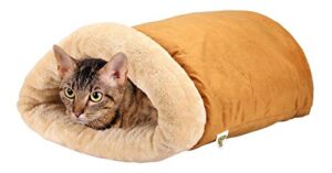 pet magasin self warming cat cave bed with 4 way cat hideaways