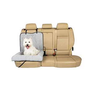 petsafe happy ride car dog bed best for bucket seats fits cars, trucks, minivans and suvs comfortable and machine washable durable vehicle pet bed grey