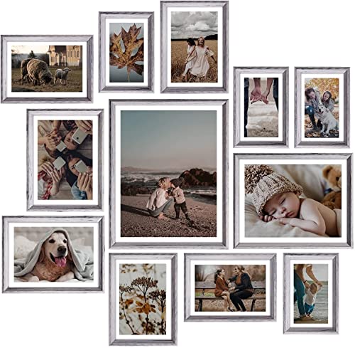 picture frames set wall decor 12 pcs photo frames collage for wall or tabletop including 4x6 5x7 6x8 8x10 11x14 inch