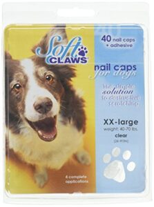 soft claws dog nail caps take home kit, xx large, natural