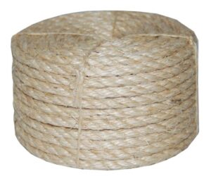 t.w evans cordage co. 23 410 3/8 inch by 100 feet twisted sisal rope,tan,onе paсk