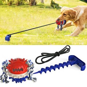 upgraded dog toys for aggressive chewers, interactive dog toys indestructible dog chew toy squeaky toys ball, fun to chew,fetch training iq ,teeth cleaning and food dispensing for medium large breed
