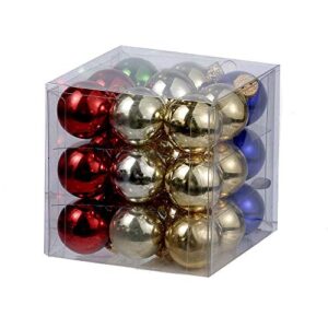 25 mm glass multi shiny ball christmas ornaments