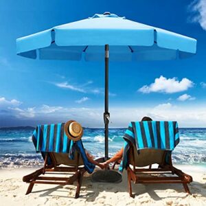 abccanopy 10ft outdoor table market umbrella patio umbrella with tilt and crank for garden, deck, backyard and pool, 8 ribs 12+colors,turquoise
