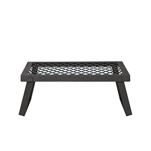 amazon basics medium portable folding camping grill grate 18 x 12 x 7 inches, black steel