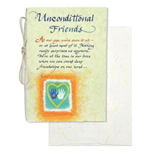 blue mountain arts greeting card “unconditional friends” celebrates a deep, meaningful, and lasting friendship in your life
