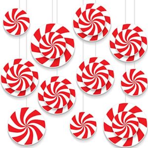 blulu 18 pieces peppermint cutouts candy wall cut outs for christmas party home decoration supplies