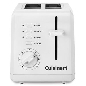 cuisinart cpt 122 2 slice compact plastic toaster (white)