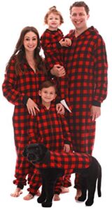 #followme family pajamas buffalo plaid microfleece mens adult onesie 6754 10195 l