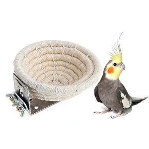 happiness apply here rope bird breeding nest bed for budgie parakeet cockatiel parakeet conure canary finch lovebird and small parrot cage hatching nesting box