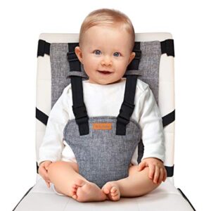liuliuby travel harness seat – portable safety harness chair accessory for baby & toddler cloth portable high chair for travel padded and machine washable convenient baby travel accessory