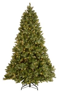 national tree company pre lit 'feel real' artificial full downswept christmas tree, green, douglas fir, dual color led lights, includes powerconnect and stand, 7.5 feet