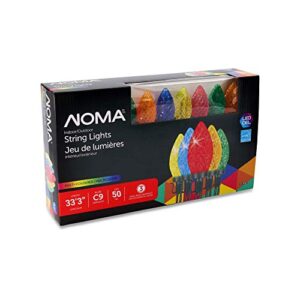 noma c9 led christmas lights | 50 multi color bulbs | 33.3 ft. string light | ul certified | indoor & outdoor 