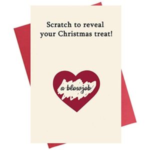 scratch christmas card, funny interactive merry xmas greeting card for husband boyfriend fiance