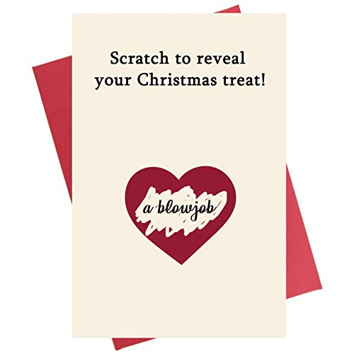 scratch christmas card, funny interactive merry xmas greeting card for husband boyfriend fiance