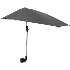 sport brella versa brella spf 50+ adjustable umbrella with universal clamp, regular, gray