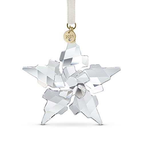 swarovski christmas ornament, 2021 annual edition, large, clear crystal