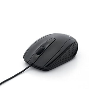 verbatim optical mouse wired with usb accessibility mac & pc compatible black