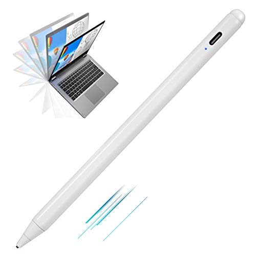 acer spin 3 convertible laptop stylus, active stylus digital capacitive pencil for acer spin 3 convertible laptop high precision with ultra fine tip,touch control and rechargeable,white drawing pen