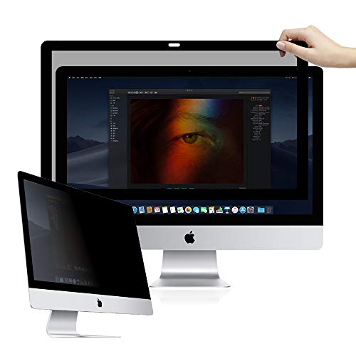bersem fully removable privacy screen protector compatible with imac 21.5 inch monitor privacy screen for apple desktop computer, filter anti glare anti scratch uv blocking 16:9 ratio
