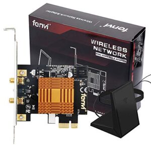 desktop ac1200 dual band wireless ac pcie 1200mbps wifi card for windows 7 8 10 support widi wi fi direct wi fi miracast wmm support wps v2 and wps 802.11 a/b/g/n/ac bt 4.2 pci express card