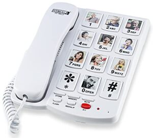 future call fc 0613 picture phone for seniors w/10 one touch picture memory keys | dementia alzheimers telephones for seniors | amplified telephones for hearing impaired seniors | 40db volume handset