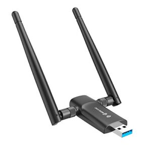 wireless usb wifi adapter for pc 802.11ac 1200mbps dual 5dbi antennas 5g/2.4g wifi usb for pc desktop laptop mac windows 10/8/8.1/7/vista/xp/mac10.6/10.13, wifi usb computer network adapters