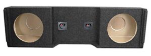atrend bbox a152 10cp dual 10” sealed subwoofer enclosure fits 1999 2007 chevrolet/gmc silverado/sierra extended cab, charcoal