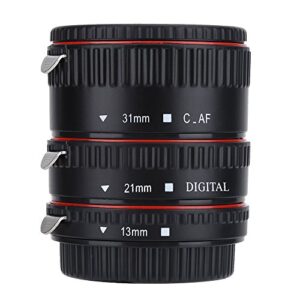 auto focus macro extension tube set, tosuny metal auto focusing macro extension lens adapter tube rings set suitable for canon eos ef mount