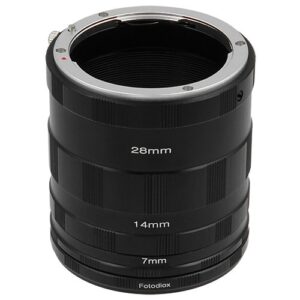 fotodiox macro extension tube set compatible with nikon f mount cameras for extreme close up photography