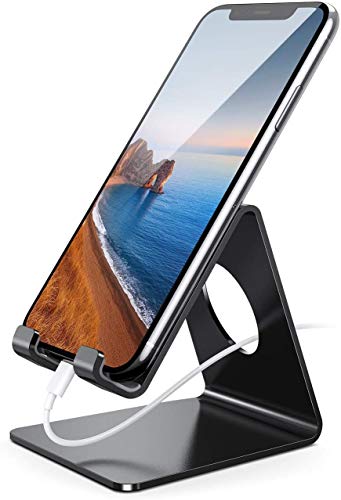 lamicall cell phone stand, phone dock: cradle, holder, stand for office desk black