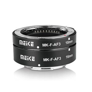 meike mk f af3 auto fucus macro extension tube for compatible with all fujifilm mirrorless camera(10mm 16mm only or conbination) x t1 x t2 x pro1 x pro2 x t10 x a1 x e1 x e2 x e3 x t20 x t3 x t30 etc