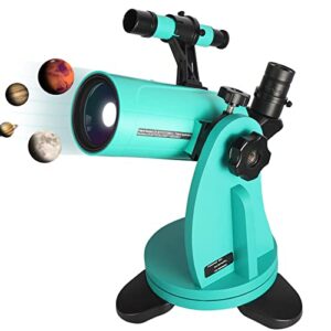 sarblue maksutov cassegrain telescope 60 with dobsonian mount, 60mm aperture 750mm focal length, with finderscope and phone adapter, tabletop telescopes for kids adults beginners astronomy