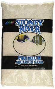 stoney river white aquatic sand freshwater and marine aquariums, 5 pound bag