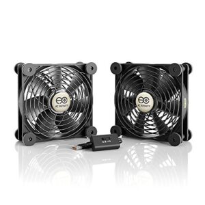 ac infinity multifan s7, quiet dual 120mm usb fan, ul certified for receiver dvr playstation xbox computer cabinet cooling