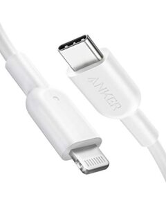 anker usb c to lightning cable (6ft, mfi certified) powerline ii for iphone 13 13 pro 12 pro max 12 11 x xs xr 8 plus, airpods pro, supports power delivery (charger not included)(white)
