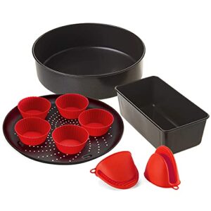 baking set for ninja foodi 6.5 qt, 8 qt, ninja foodi pressure cooker + air fryer deluxe bake kit, dishwasher safe air fryer accessories set